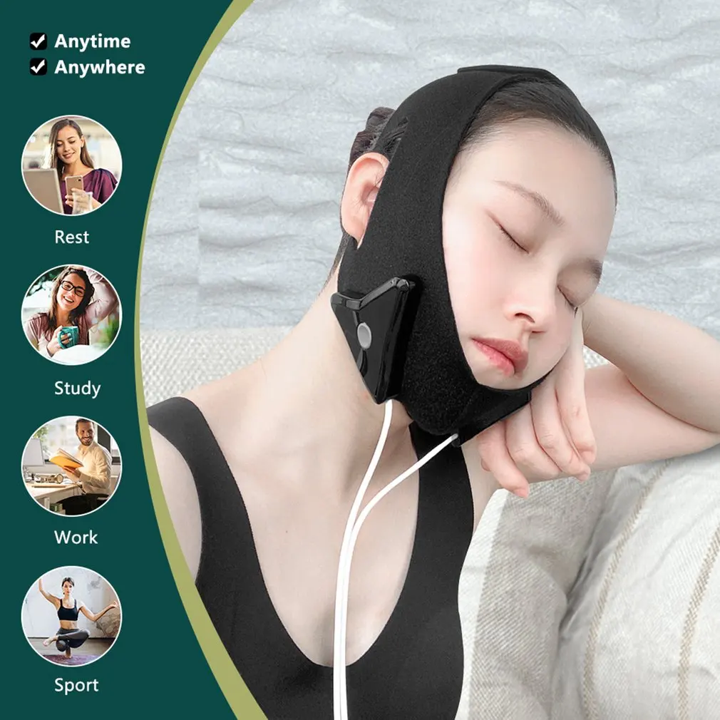 

Face-lift Band Electric USB Plug-in Elastic Bandage Relaxation Shape Lift Reduce Double Chin Face Thinning Tool Band