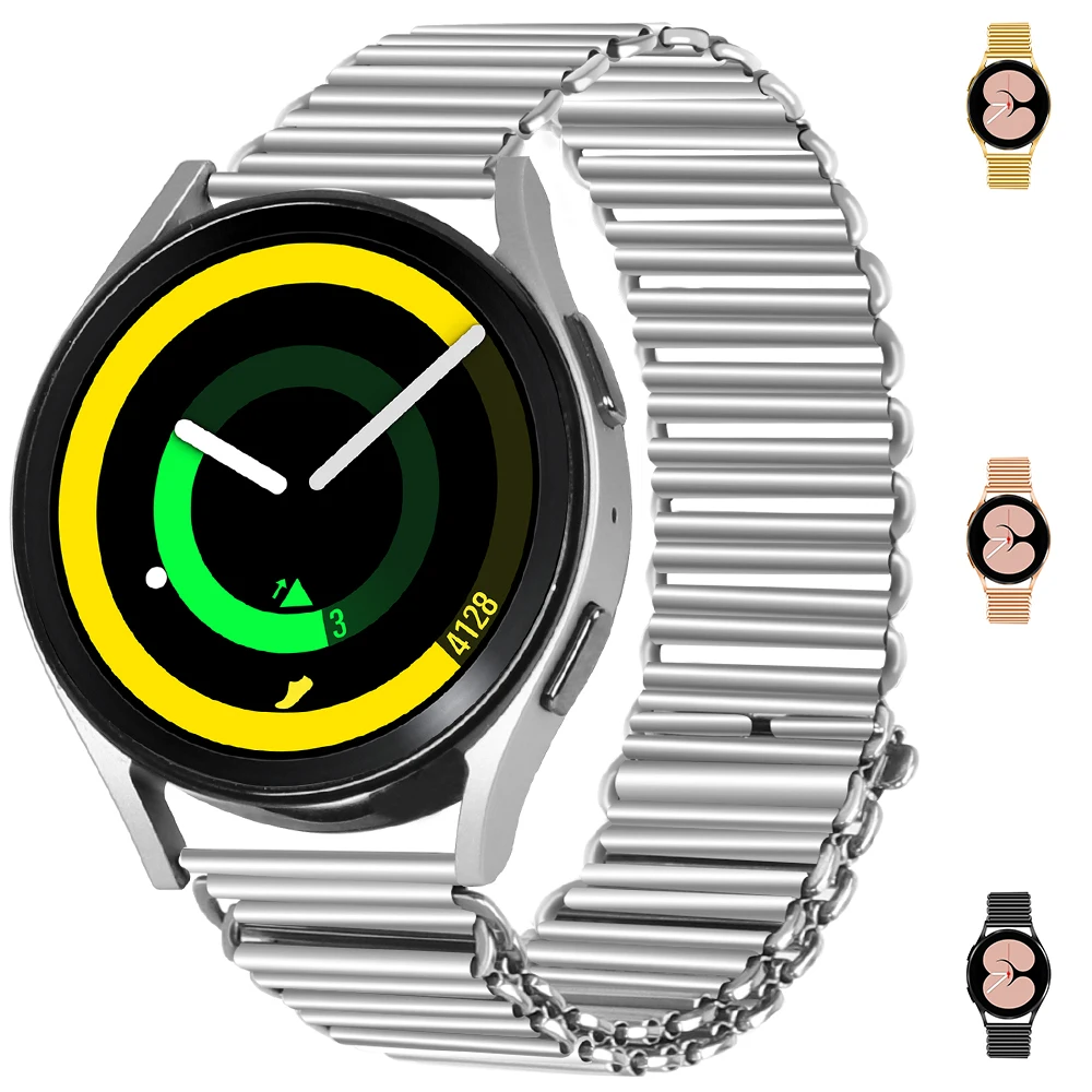

Alpine Stainless Steel Strap for Samsung Watch 6/5/4 47 43 45 44 40MM for Huawei GT 4/3/2 for Amazfit Bip GTR/Garmin Vioactive 3