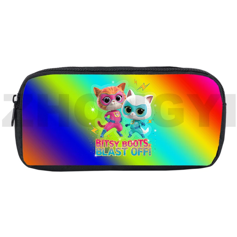 

Trendy Anime SuperKitties Cosmetic Cases 3D SuperKitties Pencil Case Makeup Box Pouch Bag School Supplies Stationery Storage