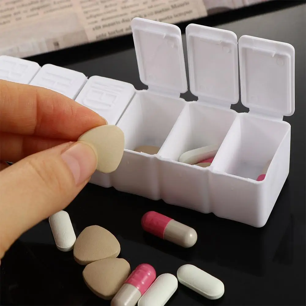 Case High Quality Braille Tablet Case Container Organizer 7 Day Weekly Medicine Pill Storage Box Medication Organizer Pill Case