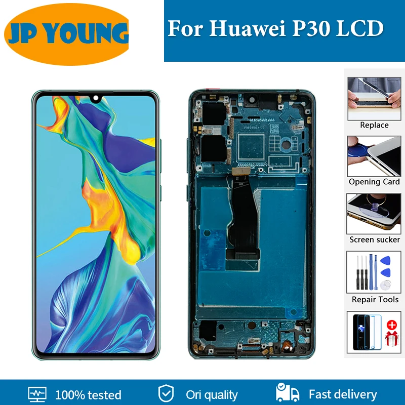 Lentille D'Appareil Photo Pour Huawei P30 (ELE-L29) - Bleue - Occasion (Quelques Rayures)