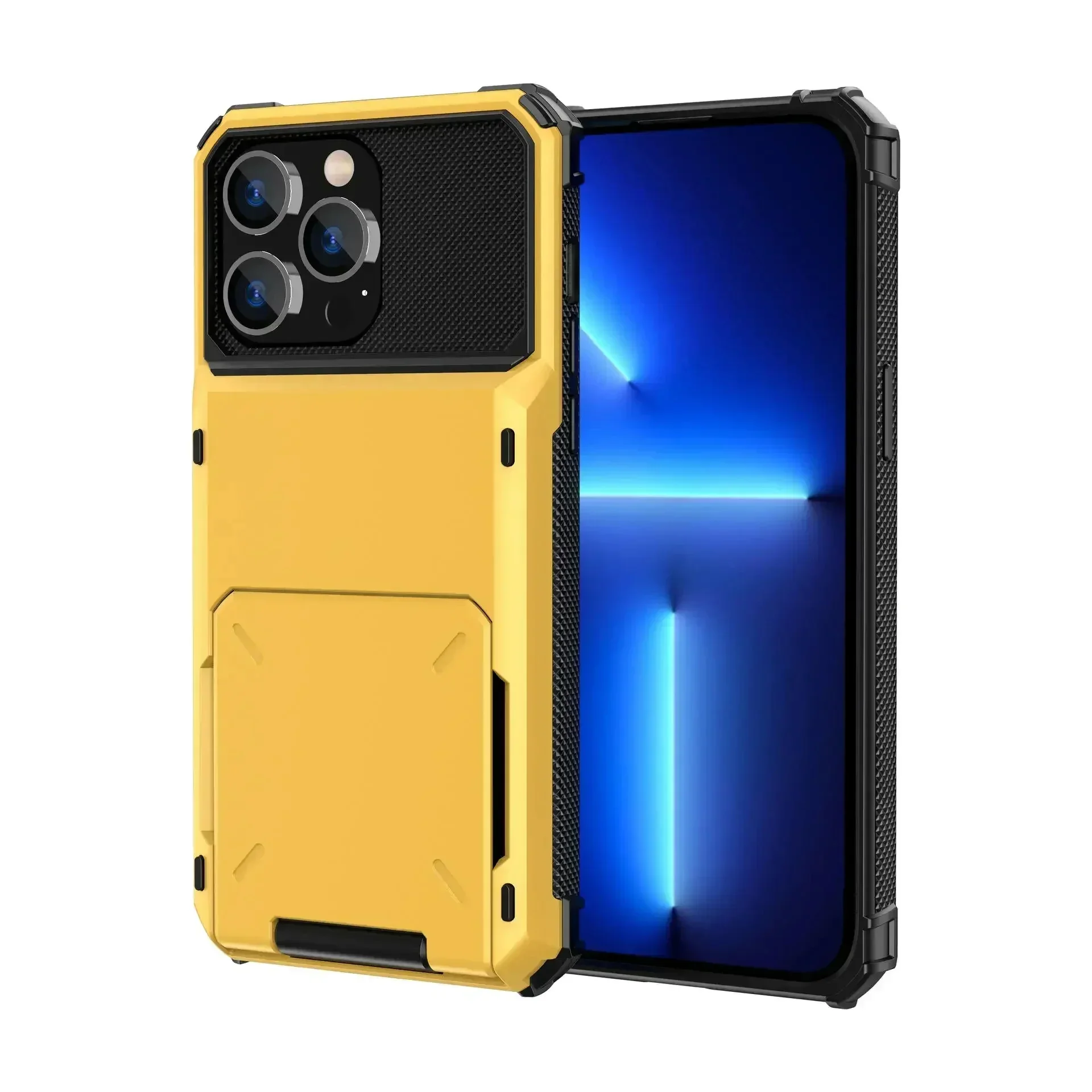 Premium Card Holder Wallet Case with Hidden Flip Slot and Protective Hard Back Cover