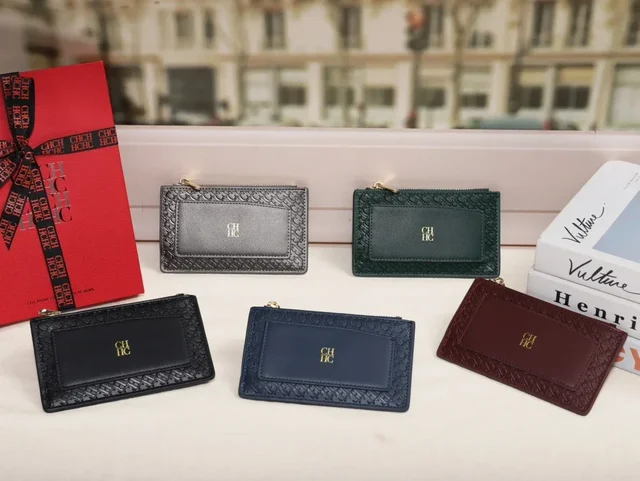 CH Women's Wallet Multi-Use Compact Fashion Money Clip Multiple Colors Elegant Convenient Boxes Simple Color Women's Card Bag 6