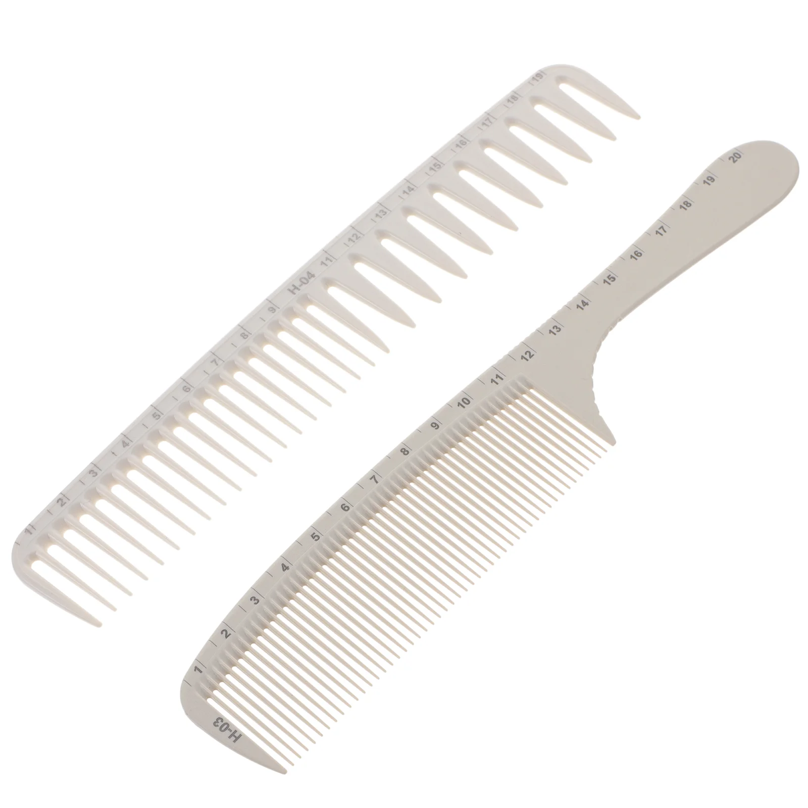 

2 Pcs Bulk Graduated Hair Comb Travel Styling Grooming Abs Ruler Combs Braiding