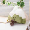 30cm Small White Snow Mountain Hill Plush Pillow Soft Happy Face Emotion Kawaii Plushie with Legs for Decor Present 4