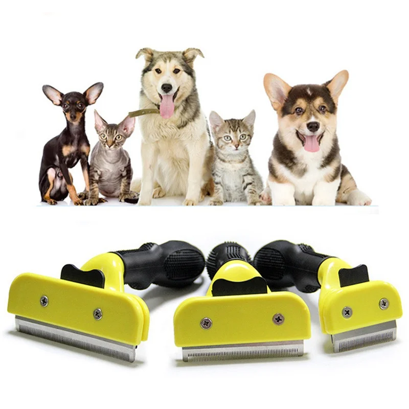 Pet Hair Brushes for pet hair brush dog grooming comb pet grooming clipper Dog Cat Small Animal Grooming Comb Tickle Fur Cleaning Brush Hair Clipper Tools Furmines 1Pc