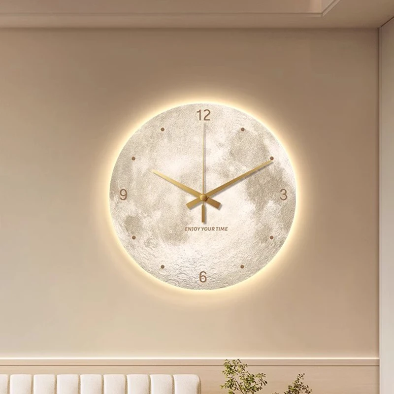 Description Picture 5 of itemLuminous Wall Clocks Modern Living Room Luxury 2025 Wall Clocks Nordic Decoration Clock Room Furniture Clock Rechargeable Decor