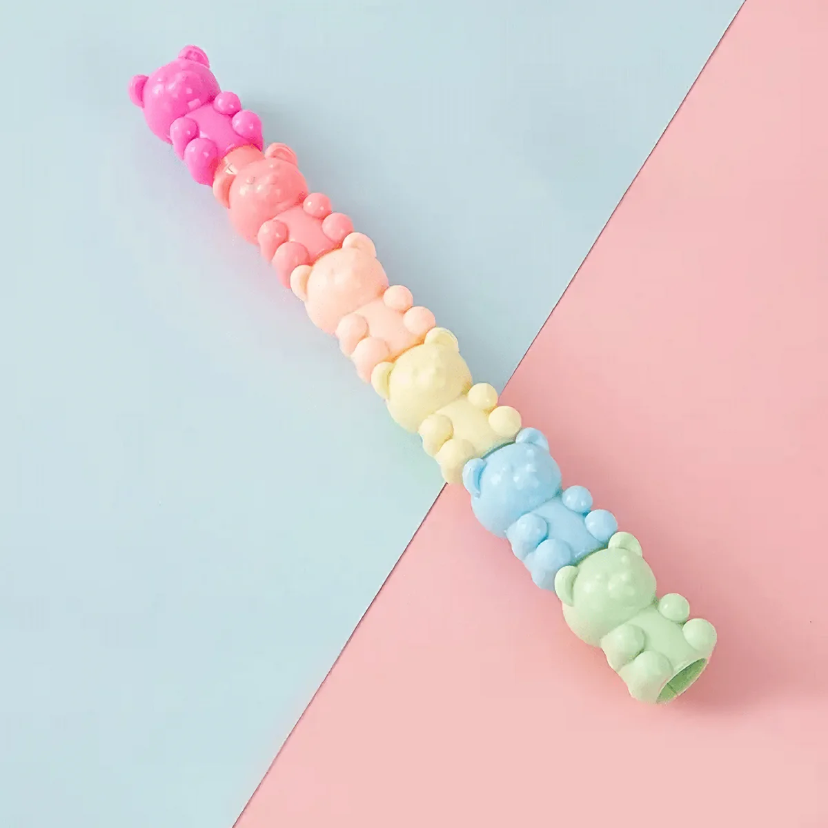5색 베어 디자인 마커 펜 - 그래피티 페인팅, 창의적인 낙서, 학생 프로젝트 및 저널링용 형광펜