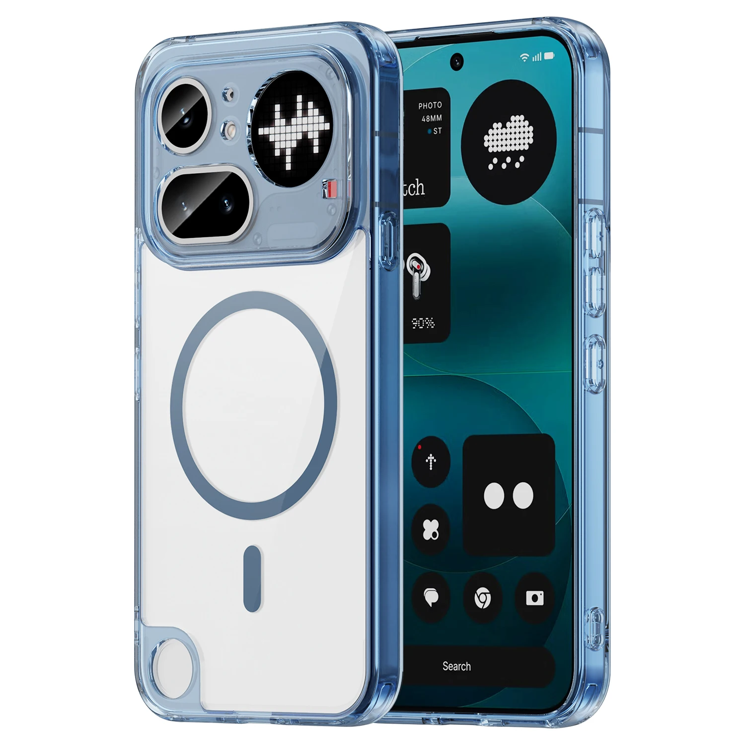 Clear Phone Case with Shockproof Slim Protection and MagSafe Compatibility