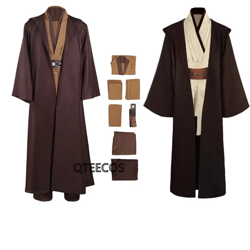 

Obi Wan Kenobi Cosplay Costume Star and War Jedi Robe Suit Halloween Outfits Clothes Women Men Plus Size 3XL