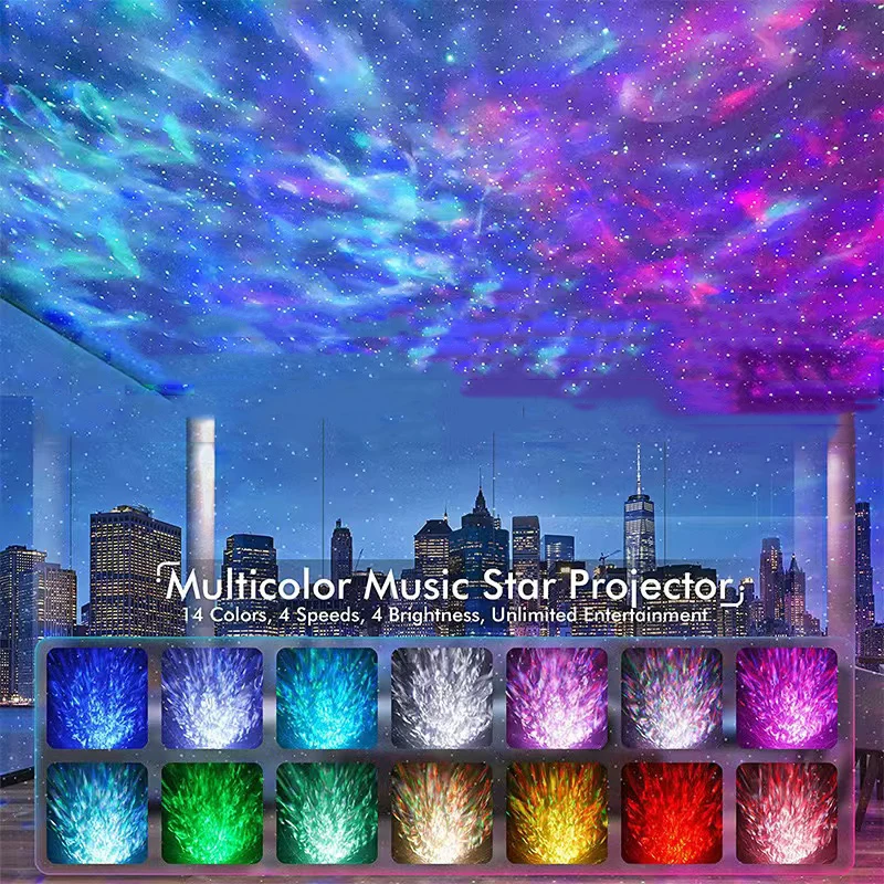 Bluetooth Speaker Portable Light Bulb Crack Dinosaur Egg Bluetooth Starry Sky Projection Light Indoor Water Ripple Laser Portable Light Speaker Atmosphere Nightlight