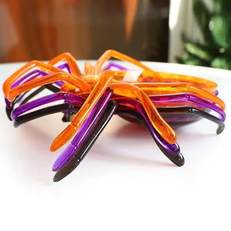 Colorful Spider Shaped Fruit Tray Halloween Spider Candy Cookie Storage Tray Bar Festival Halloween Decoration Candy Bowl