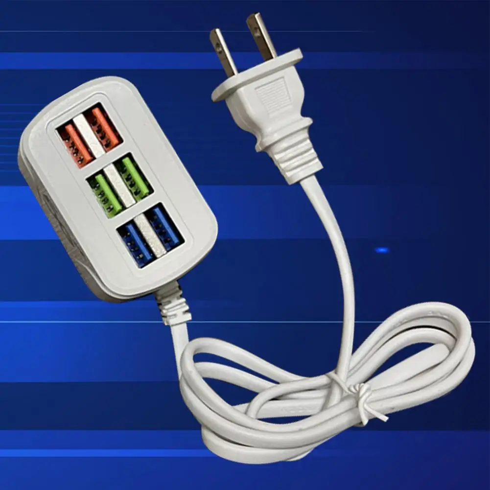 Phone Charger USB Power Strip Multifunctional Quick Charging 6 Ports USB Mini Extension Socket HUB Splitter charger adapter fast charger