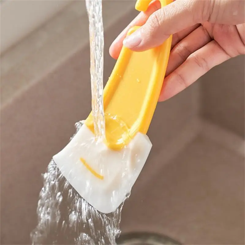 1Pcs Silicone Kitchen Scraper Cleaning Spatula for Food Residue Stains Pot Fry Pan Dish Oil Plate Clean Brush Baking Soft Blade for Silicone Kitchen Utensils Kitchen Utensils Silicone Spatula Baking Spatula