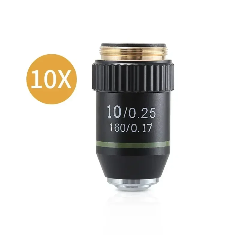 

10X Achromatic Objective Lens for Biological Microscope with Conjugate Distance 195 mm