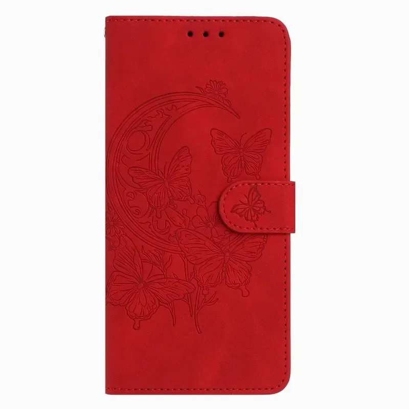Moon Butterfly Design Phone Wallet Cover