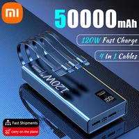 Xiaomi 50000mAh High Capacity Power Bank 4 in 1 120W Fast Charging Powerbank Portable Battery Charger For iPhone Samsung Huawei 1