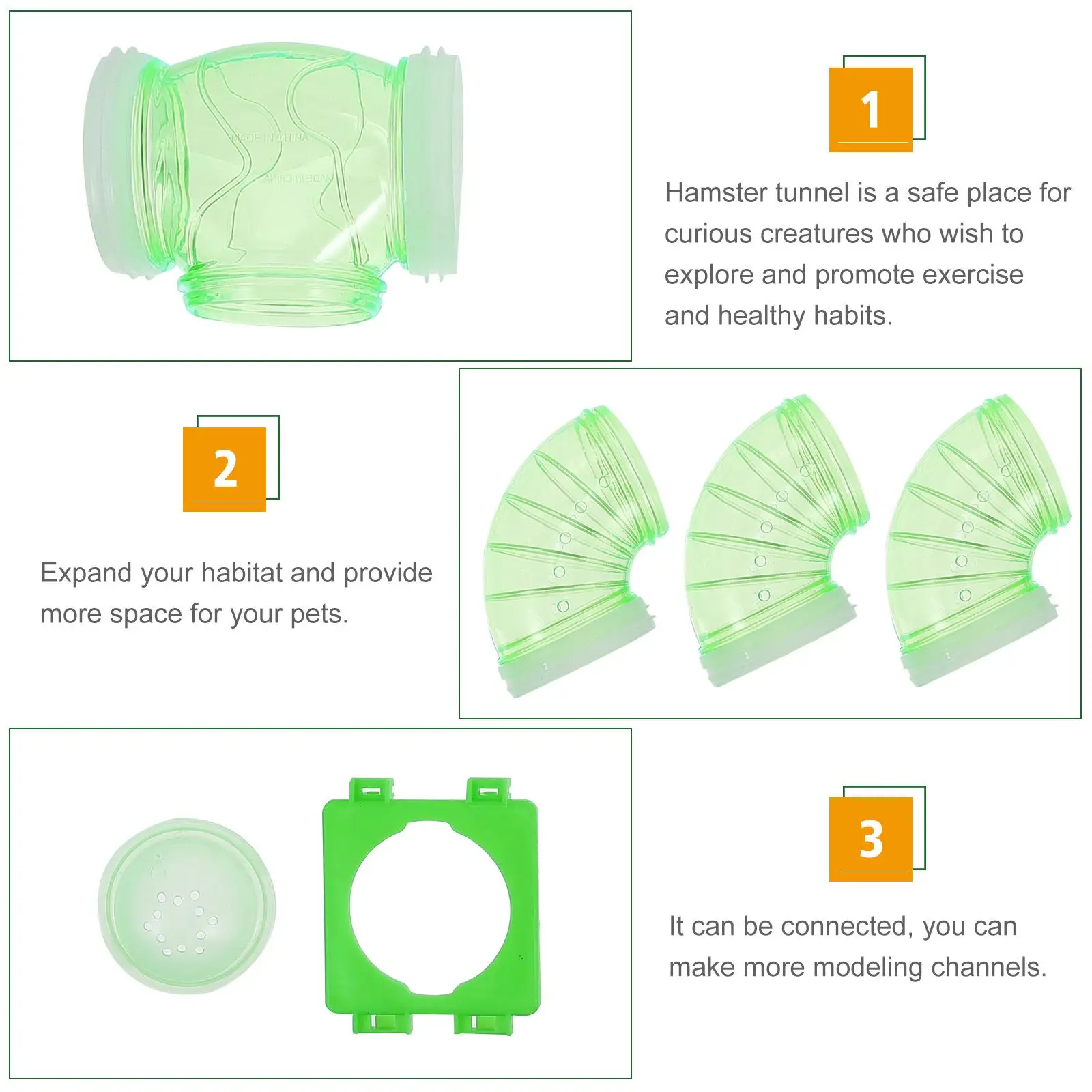Hamster Tunnel Tubes Tunnels Cage Tube S And Accessories Pipe guinea Hideout Mouse Small adventure Playground hamster cage tunnel,small pet tunnel