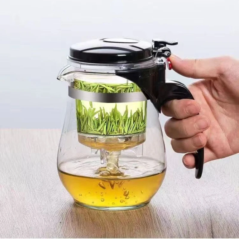 Heat Resistant Glass Teapot Chinese kung fu Tea Set Puer Kettle Coffee Glass Maker Convenient Office Tea Pot glass teapot glass tea pot tea pot