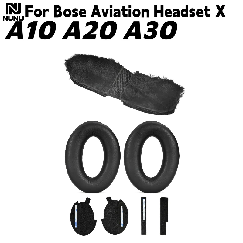 Replacement Soft Memory Covers Sponge leather ear pads For Bose Aviation Headset X A10 A20 A30 headphones Earmuffs repair parts