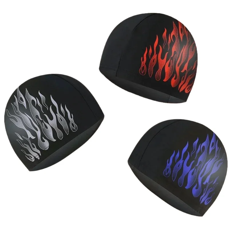 

1 шт., Мужская шапочка для плавания с рисунком пламени