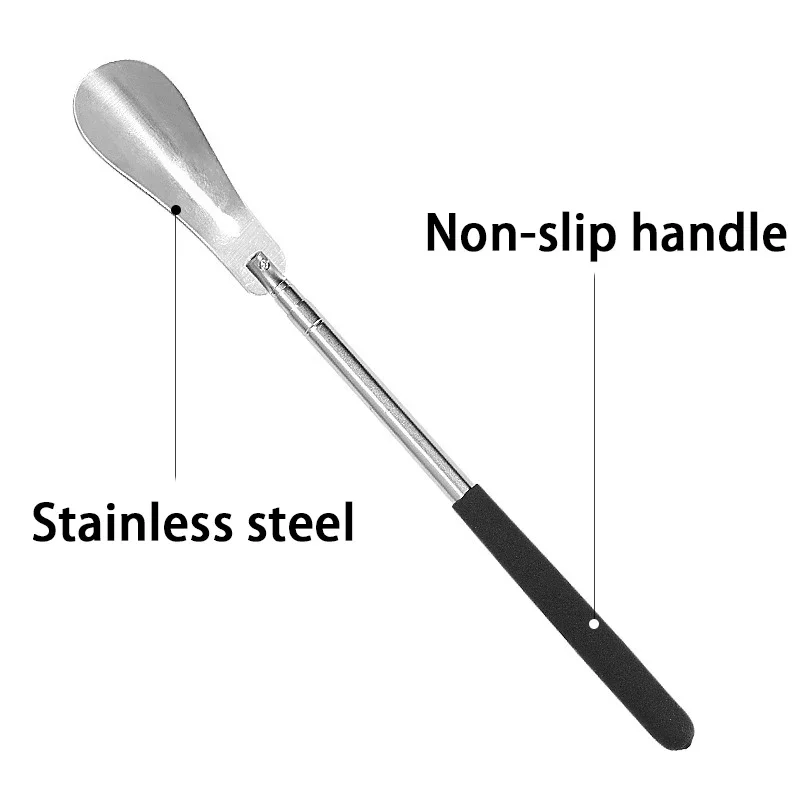 1/2Pcs Retractable Metal Shoe Horns 31cm-65cm Long Handled Shoehorn Pregnant Woman Elderly Shoe Spoon Retractable Shoe Spatula