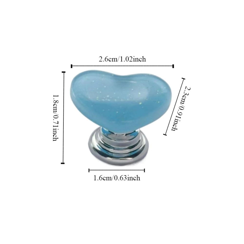 Fashion Heart Shape Toilet Press Glitter Push Switch Water Tank Buttons Colorful Nail Protector Toilet Button Bathroom