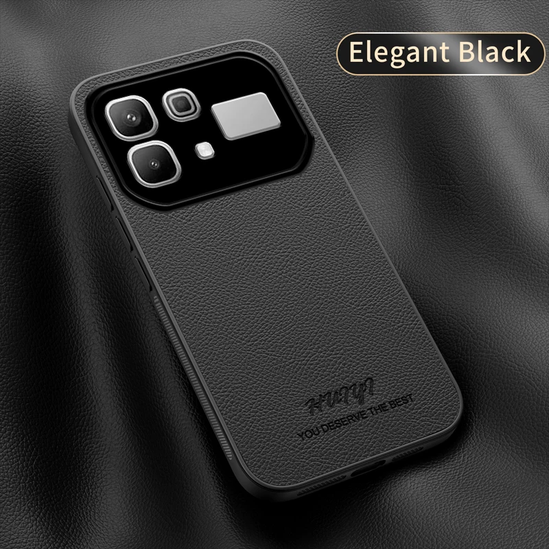 Premium Magnetic Shockproof PU Leather Business Case - Luxury Protective Back Cover