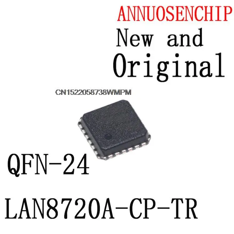 

Free shipping 50PCS New and Original 8720A LAN8720A Small Footprint QFN-24 10/100 Ethernet Transceiver Support IC LAN8720A-CP-TR