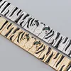 Europe America Fashion Style Wide Chain Bracelet Men Women Lady Plated Gold Settings Full Cubic Zircon Green Eyes Tiger Bangle 3