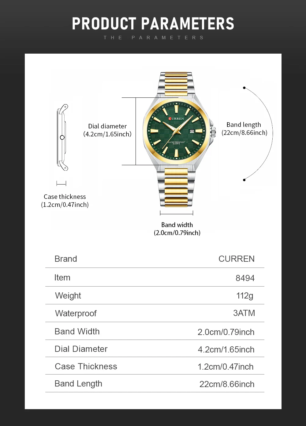 Curren 8494 Men's Quartz Watch