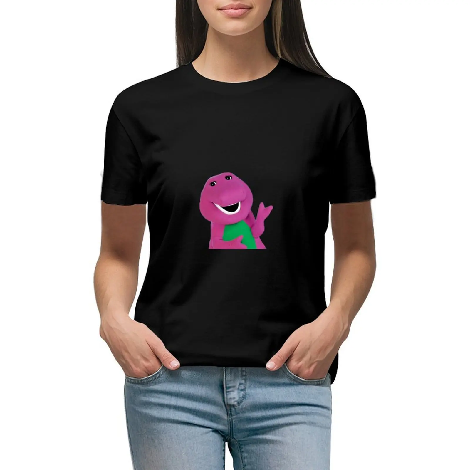 

Barney and Friends T-shirt Short sleeve tee plus size tops t-shirts for Women cotton