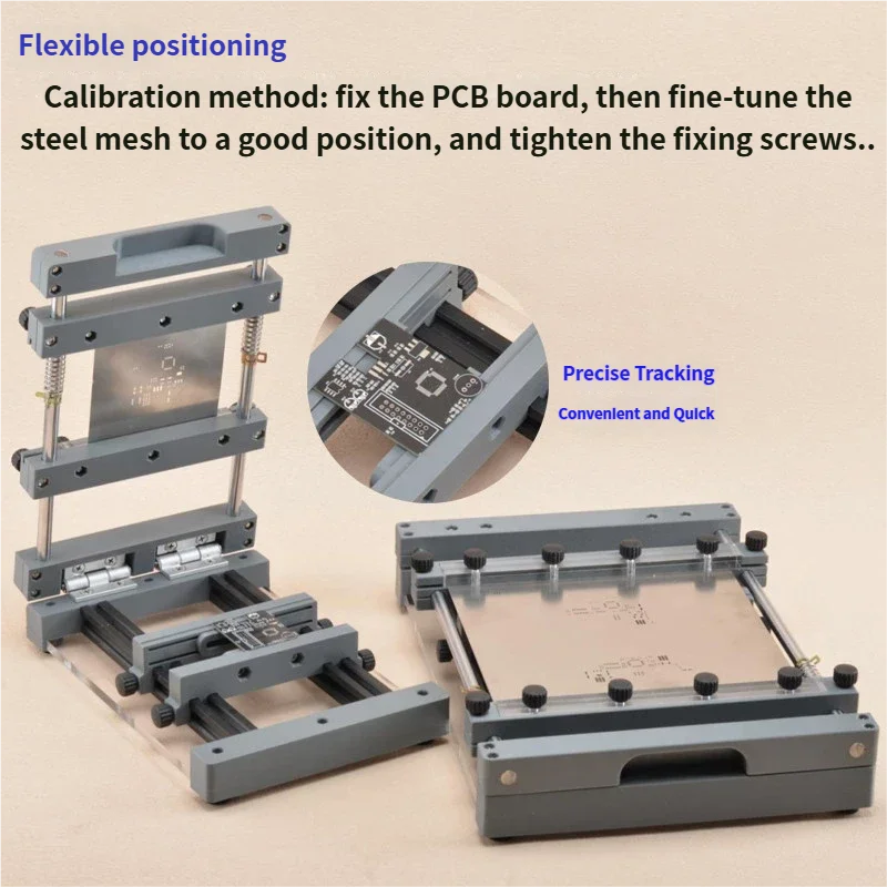 데스크탑 SMT 스크린 인쇄기 150/250MM 수동 PCB 스텐실 프린터 솔더 페이스트용 정밀 정렬 장치