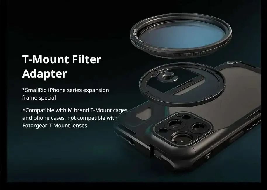 SmallRig 67mm Attachable Filter Kit VND 2-32 & CPL & 1/4 Effect Black Mist Filte