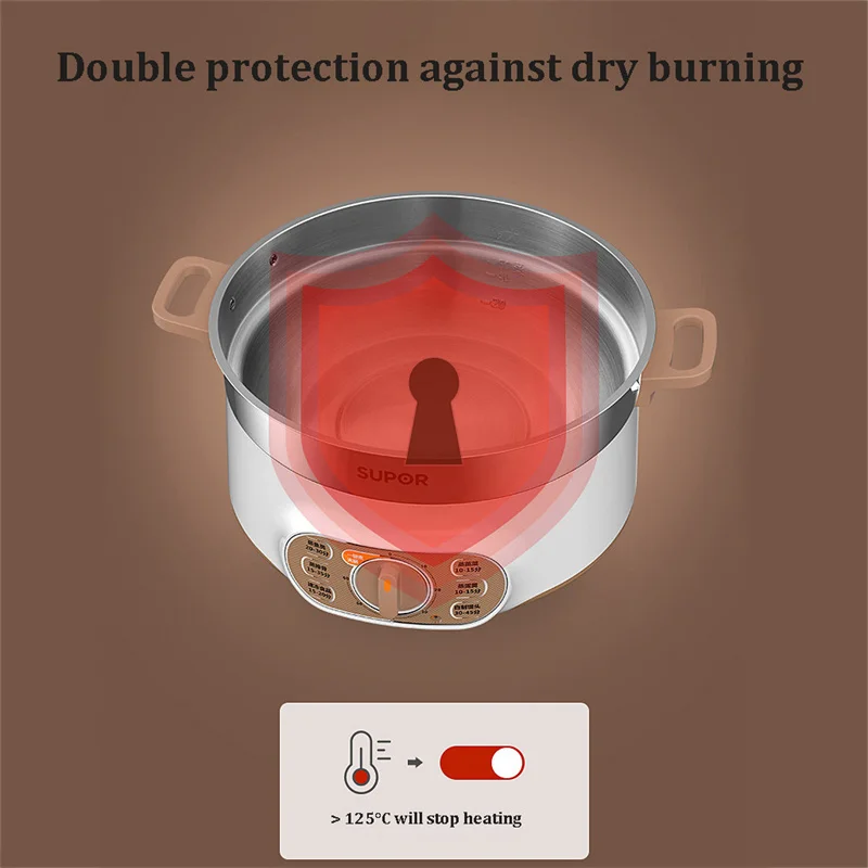Household Multifunctional Electric Steamer Cooker Three-layer Large Capacity Stainless Steel Food Steamer Machine Pot