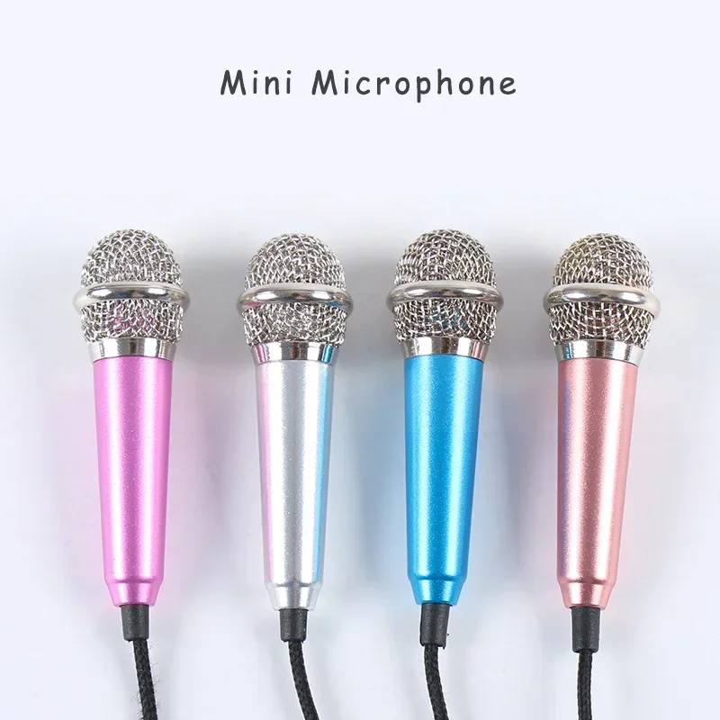 Mini Portatile Da 3.5Mm Stereo Studio Mic Ktv Karaoke Mini Microfono Per Smart Phone Laptop Pc Desktop Microfono Audio Portatile