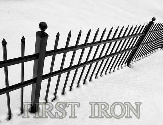 6ftx8ft spear top wrought iron fence, ornamental wrought iron fencing 3