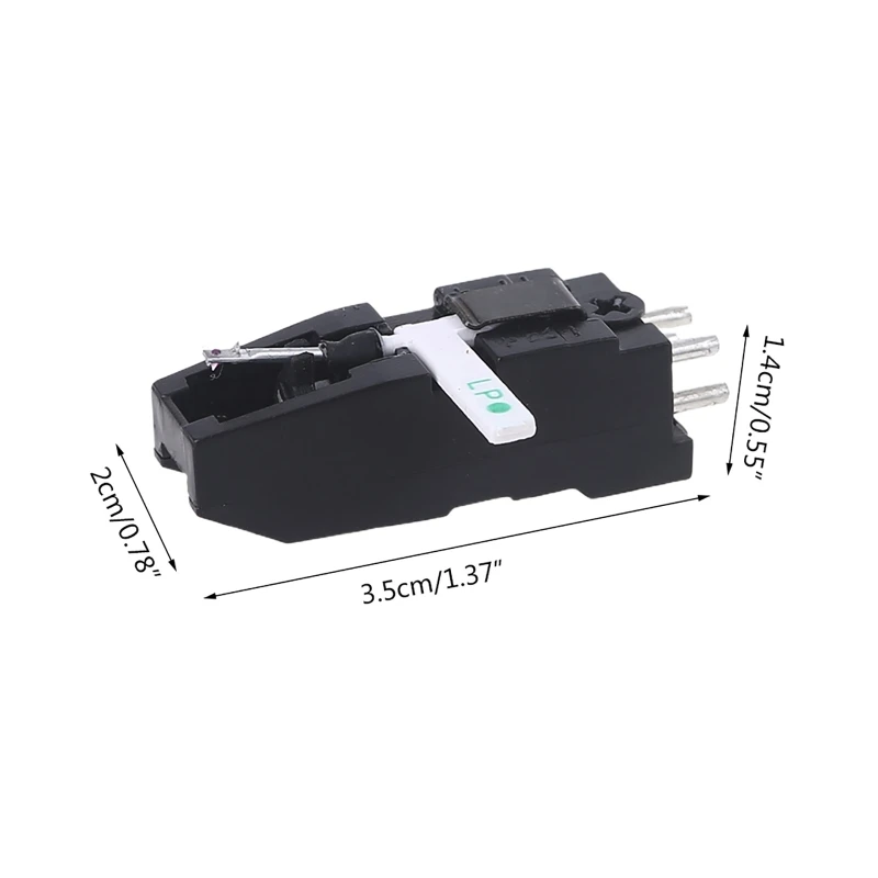 Dual Stylus Turntable Cartridge Double Ruby and Sapphire Stereo Stylus NeedlesLP/LP RPM Record Player Replacement