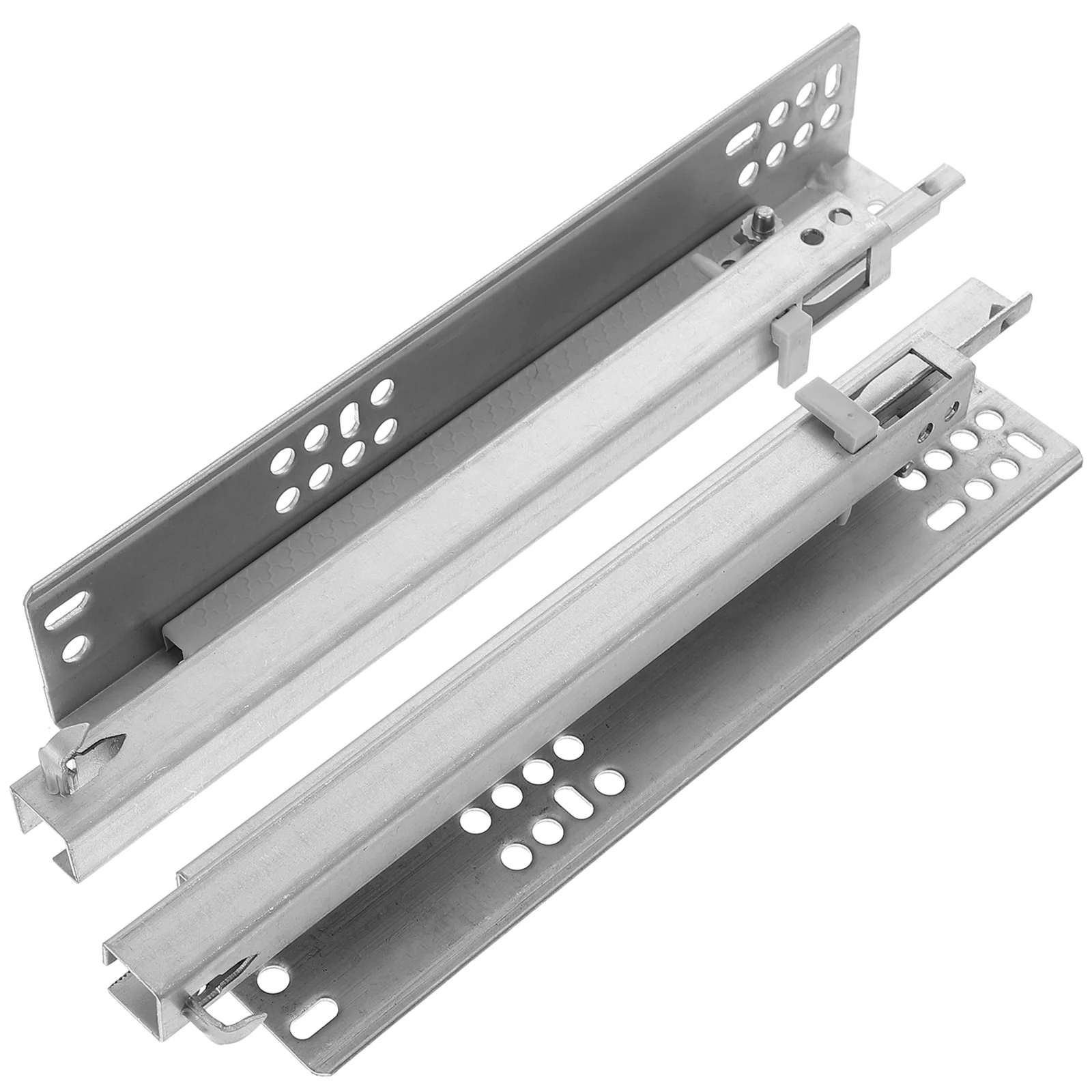 

2 Pcs Drawer Hidden Slides Rails Heavy Duty Kitchen Cabinets Softer Close Drawers Sliders Cold Rolled Steel
