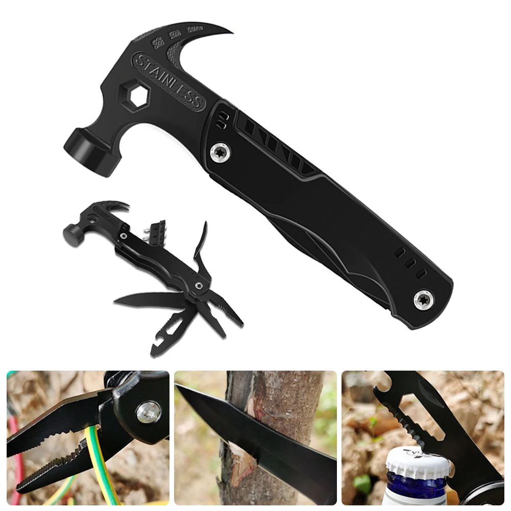 

Multifunctional Pliers Multitool Claw Hammer Stainless Steel Tool Outdoor Survival Wire Cutter Camping Knife Wrench Hand Tools