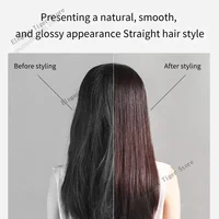 Lisseur et sèche-cheveux professionnel 2 en 1, fer plat chauffant, fer à ions négatifs, outil de coiffure longue durée 5