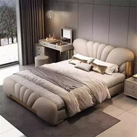 Organisateur de tête de lit de luxe minimaliste avec espace de rangement pour la chambre à coucher, table de chevet moderne, mobilier de chambre à coucher pour lit double 2