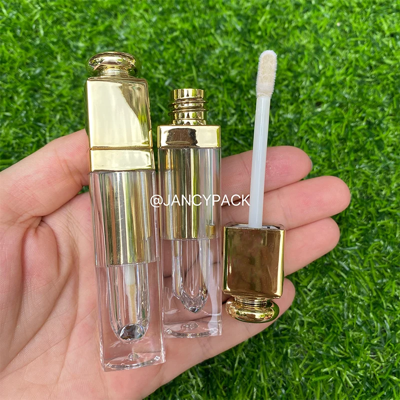 4ml Cosmetic Packaging Container Wholesale Empty Lip Gloss Tube Plastic Body Lip Glaze Bottle Lip Balm Tubes Custom Logo