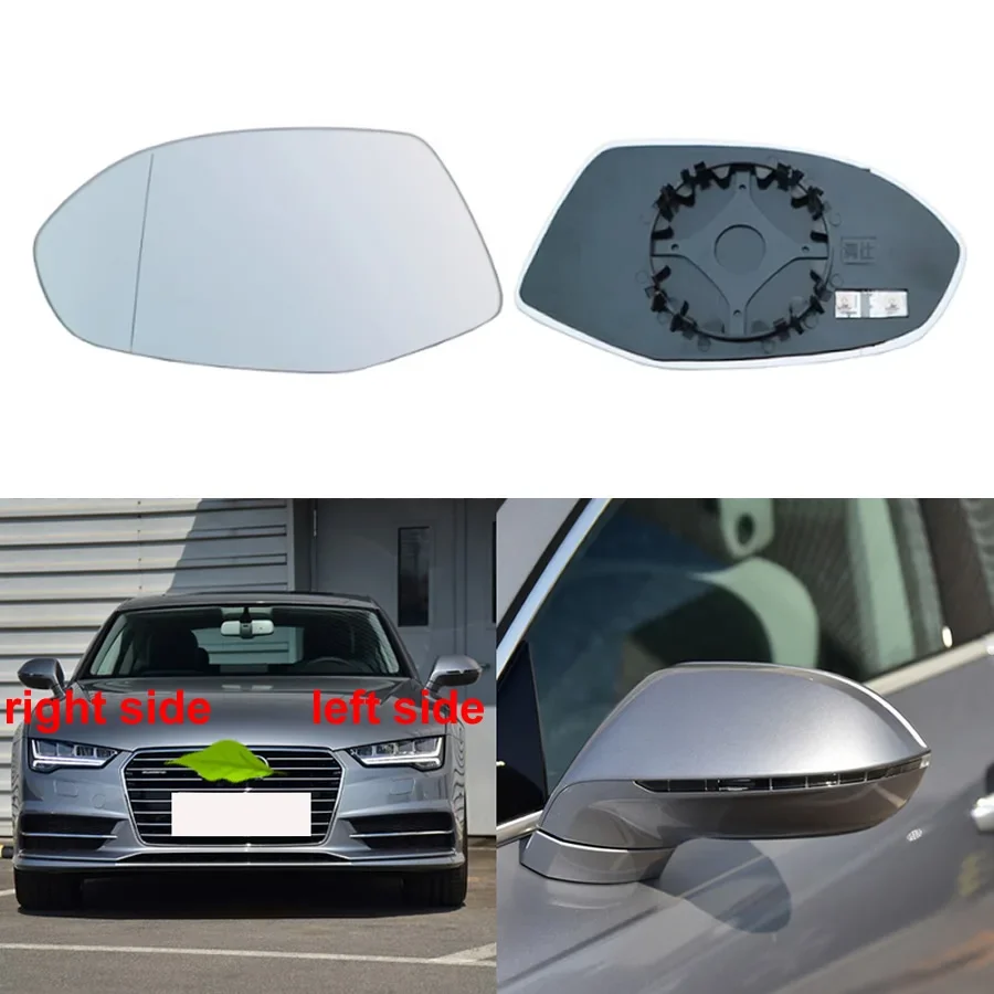 

For Audi A7 2011 2012 2013 2014-2018 Car Side Rearview Mirror Lenses Reflective Glass Lens with Heating 4G8857535B 4G8857536A