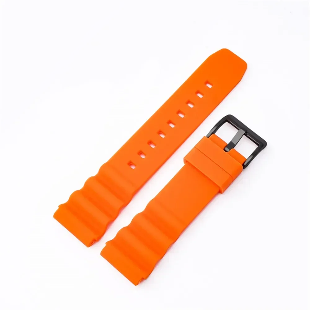 Soft Silicone Strap for Sport Diving Waterproof Watch Band - 20mm/22mm
