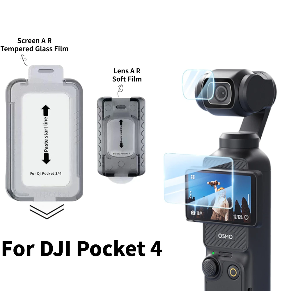 DJI Pocket 4 렌즈용 AR 보호 필름 소프트 필름 스크린 강화 필름 Ultra HD 긁힘 방지 비산 방지 스크린 프로텍터
