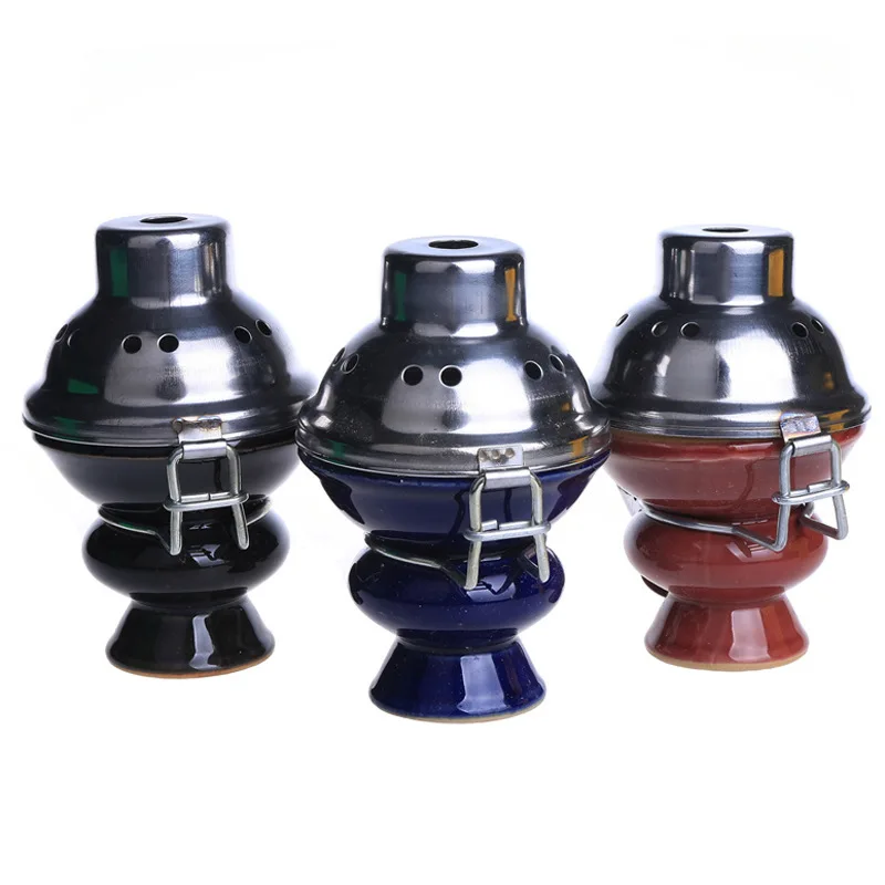 

Ceramic Hookah Bowl with Wind Cover Sheesha Narguile Chicha Nargile Shisha Water Pipe Hookah Bowl Tobacco Shisha Ceramic Bowl