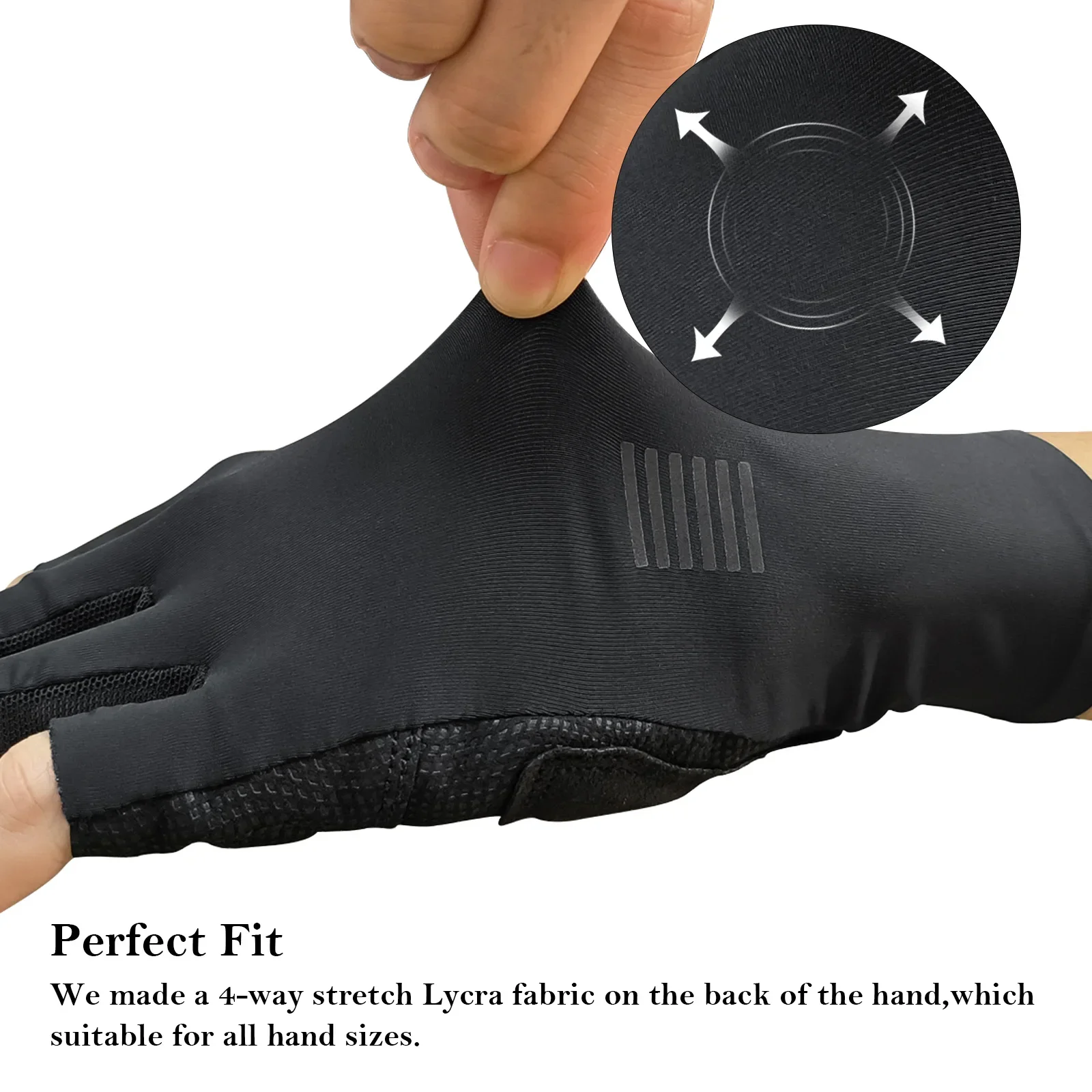 YKYWBIKE Cycling Gloves MTB Bike Gloves Sports Half Finger Sports Riding Goves Men Breathable Shockproof Bicycle Gloves 304 3