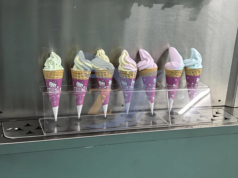 Description Picture 2 of itemIce Cream Machine ZY-370 Soft Maker Seven Flavors Commercial Vertical Automatic Stainless Steel Large Capacity Dessert Snacks