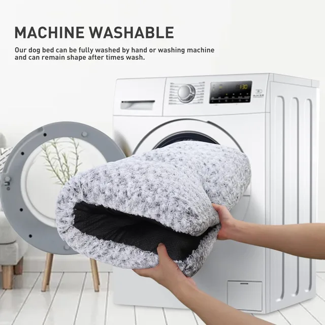 Washable Plush Dog Bed 5